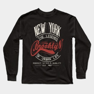 Vintage Design, New York The Legends Long Sleeve T-Shirt